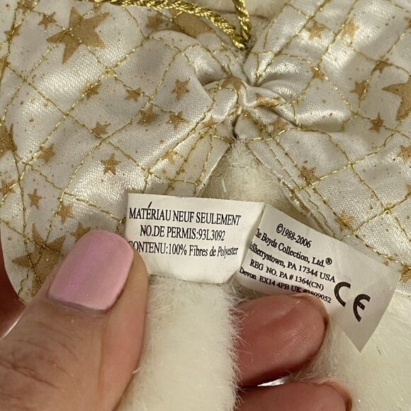 Boyds Bears Friends Are Angels White Gold Star Wings Ornament - Picture 8 of 11
